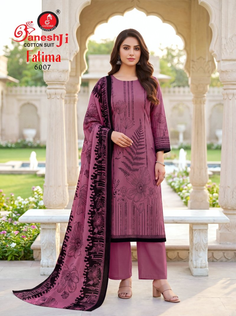 Fatima Vol 6 By Ganeshji Cotton Printed Pakistani Dress Material